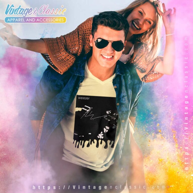 Weezer Logo Band V Neck TShirt Weezer Logo Band V Neck TShirt