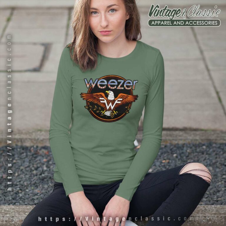 Weezer Shirt American Eagle Logo Long Sleeve Tee Weezer Shirt American Eagle Logo Long Sleeve Tee