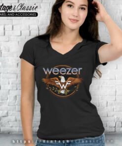 Weezer Shirt American Eagle Logo V Neck TShirt