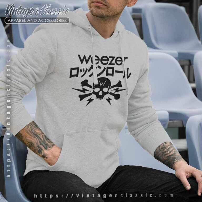 Weezer Shirt Kanji Skull Crossbones Hoodie Weezer Shirt Kanji Skull Crossbones Hoodie