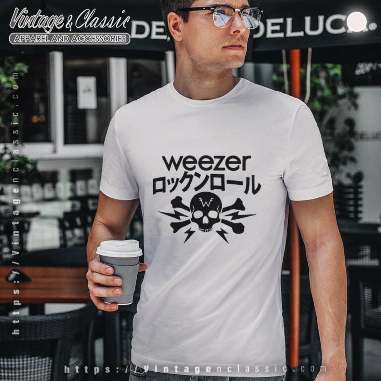 Weezer Shirt Kanji Skull Crossbones T Shirt Weezer Shirt Kanji Skull Crossbones T Shirt