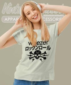 Weezer Shirt Kanji Skull Crossbones Women TShirt