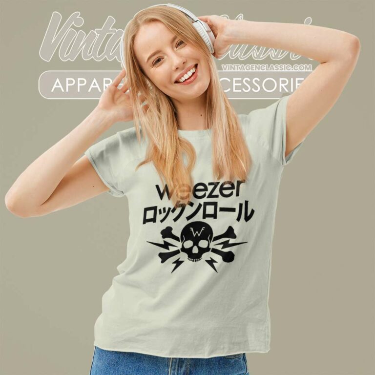Weezer Shirt Kanji Skull Crossbones Women TShirt Weezer Shirt Kanji Skull Crossbones Women TShirt