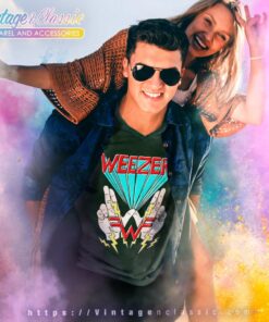 Weezer W Hand Logo V Neck TShirt