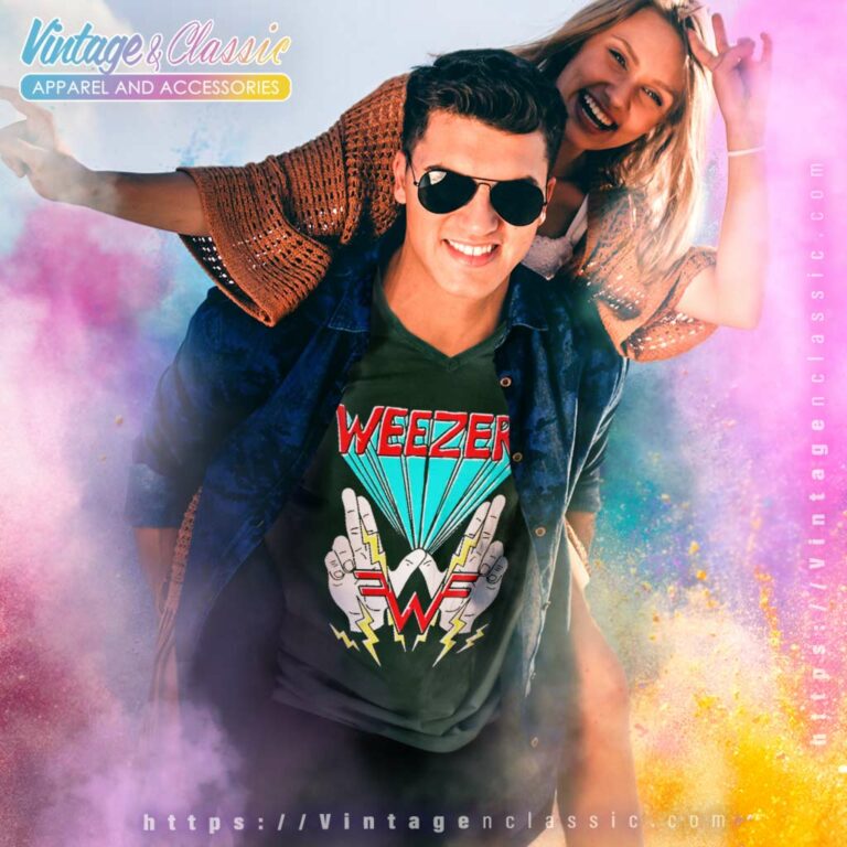 Weezer W Hand Logo V Neck TShirt Weezer W Hand Logo V Neck TShirt