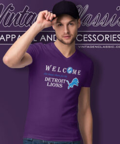 Welcome This House Cheers For The Detroit Lions Shirt 5 Welcome This House Cheers For The Detroit Lions V Neck TShirt