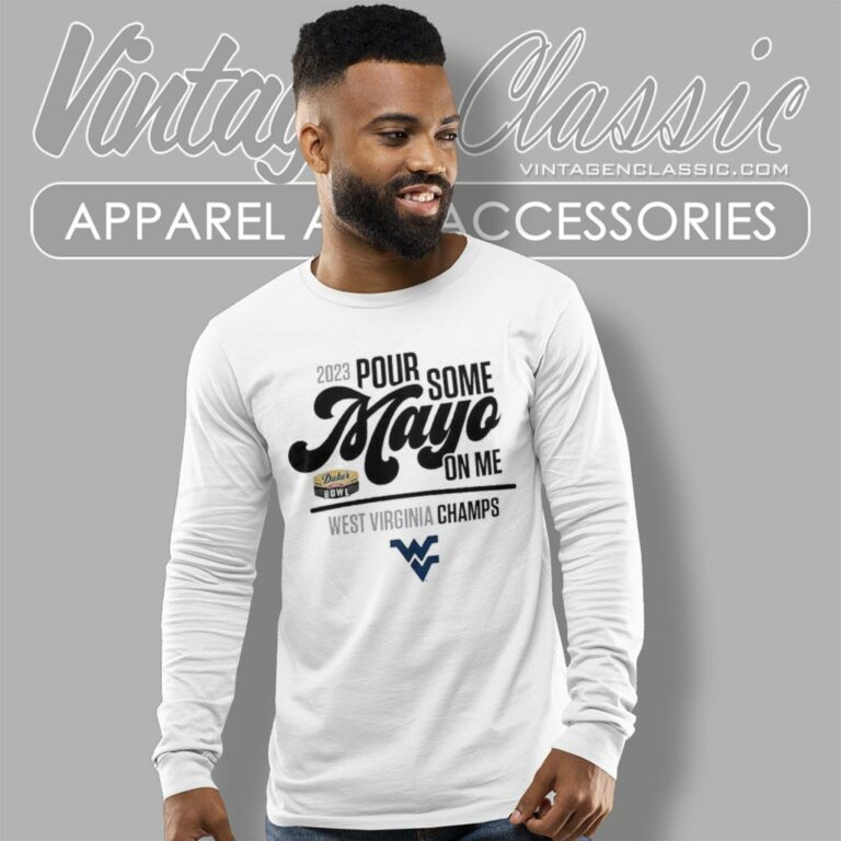 West Virginia Mountaineers 2023 Dukes Mayo Bowl Champions Long Sleeve Tee West Virginia Mountaineers 2023 Dukes Mayo Bowl Champions Long Sleeve Tee