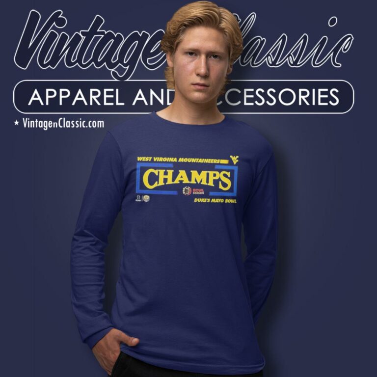 West Virginia Mountaineers 2023 Dukes Mayo Bowl Football Long Sleeve Tee West Virginia Mountaineers 2023 Dukes Mayo Bowl Football Long Sleeve Tee
