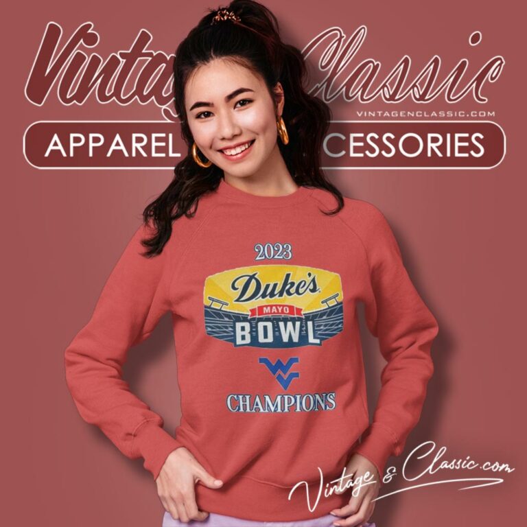 West Virginia Mountaineers 2023 Dukes Mayo Bowl Logo Sweatshirt West Virginia Mountaineers 2023 Dukes Mayo Bowl Logo Sweatshirt