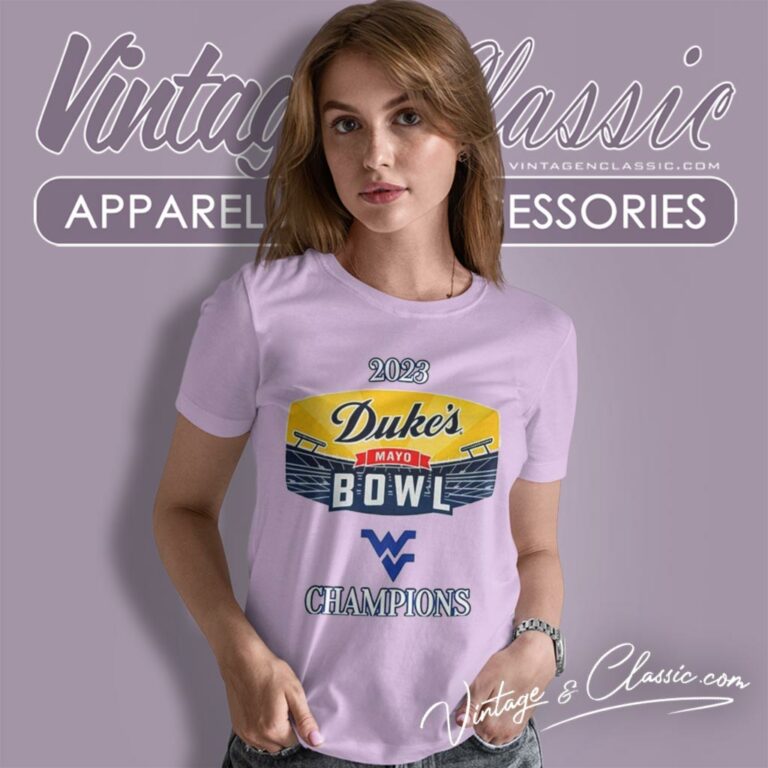 West Virginia Mountaineers 2023 Dukes Mayo Bowl Logo Women T Shirt West Virginia Mountaineers 2023 Dukes Mayo Bowl Logo Women T Shirt
