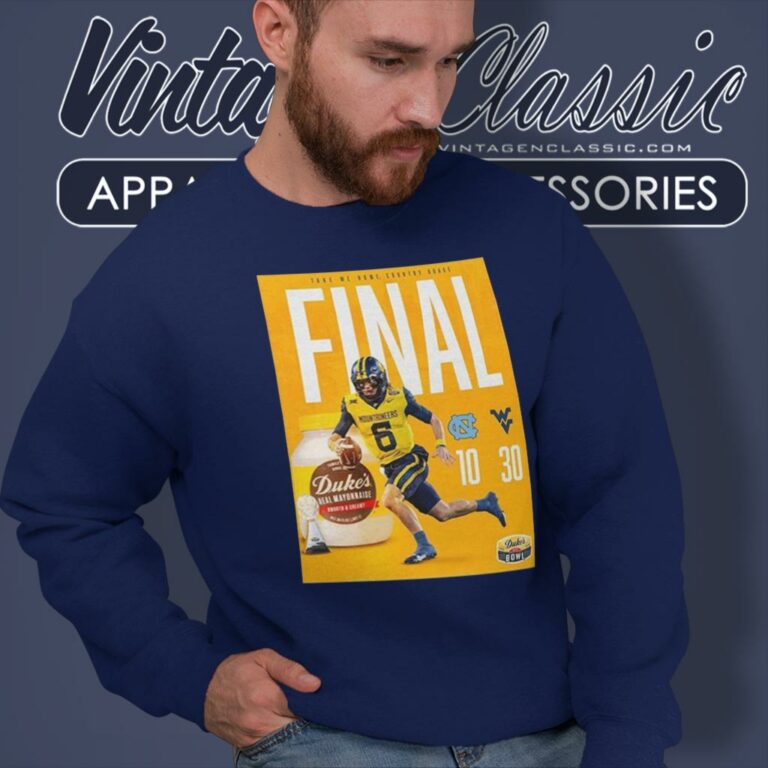 West Virginia Mountaineers Football Win The 2023 Dukes Mayo Bowl Champions Ncaa College Football Sweatshirt West Virginia Mountaineers Football Win The 2023 Dukes Mayo Bowl Champions Ncaa College Football Sweatshirt