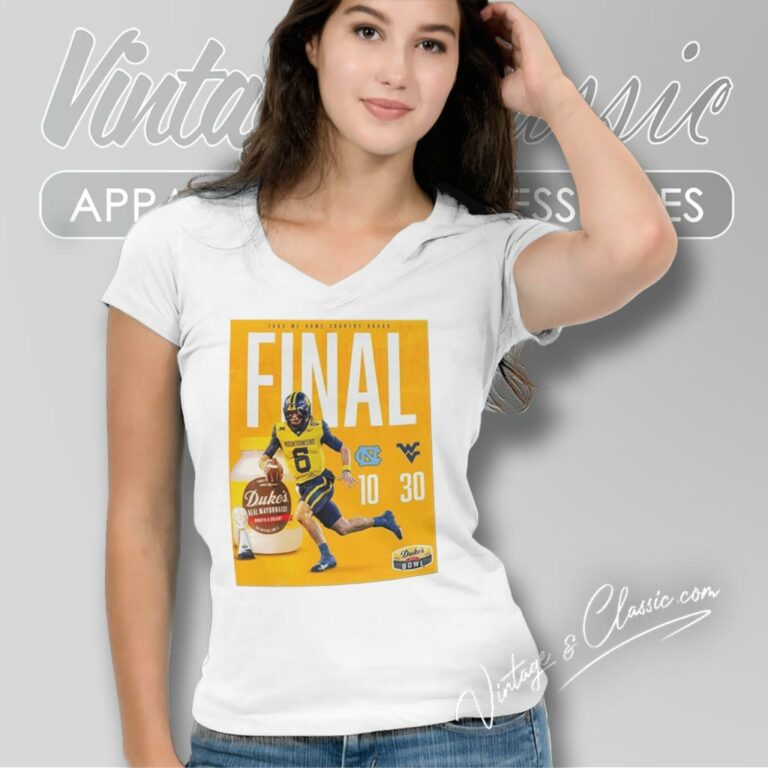 West Virginia Mountaineers Football Win The 2023 Dukes Mayo Bowl Champions Ncaa College Football V Neck TShirt West Virginia Mountaineers Football Win The 2023 Dukes Mayo Bowl Champions Ncaa College Football V Neck TShirt