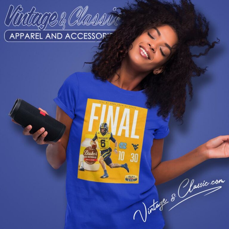 West Virginia Mountaineers Football Win The 2023 Dukes Mayo Bowl Champions Ncaa College Football Women T Shirt West Virginia Mountaineers Football Win The 2023 Dukes Mayo Bowl Champions Ncaa College Football Women T Shirt