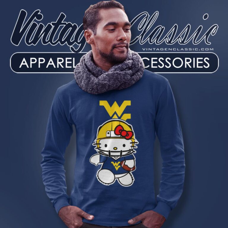 West Virginia Mountaineers Hello Kitty Long Sleeve Tee West Virginia Mountaineers Hello Kitty Long Sleeve Tee