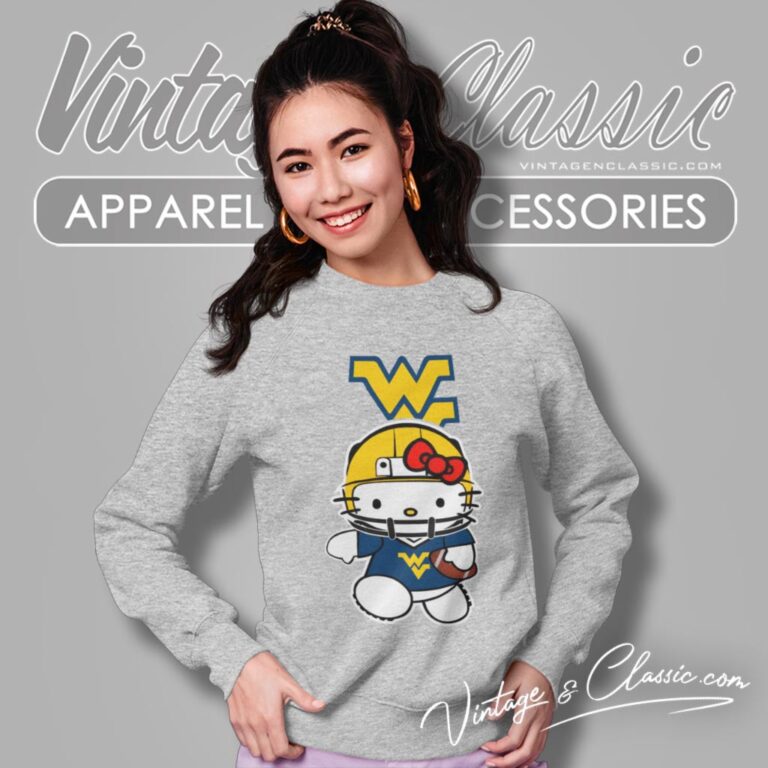 West Virginia Mountaineers Hello Kitty Sweatshirt West Virginia Mountaineers Hello Kitty Sweatshirt