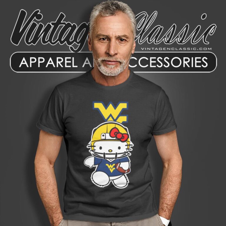 West Virginia Mountaineers Hello Kitty T Shirt West Virginia Mountaineers Hello Kitty T Shirt