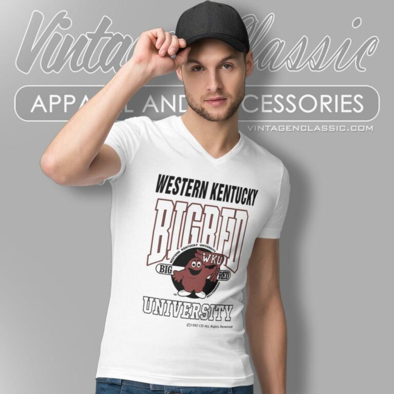 Western Kentucky University Hilltoppers Big Red V Neck TShirt Western Kentucky University Hilltoppers Big Red V Neck TShirt