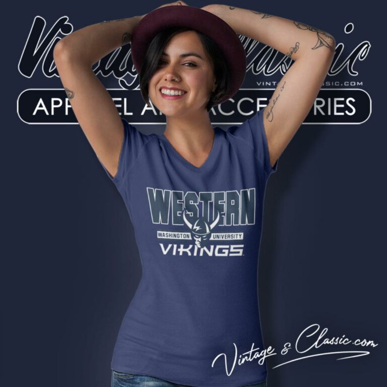 Western Washington University Vikings V Neck TShirt Western Washington University Vikings V Neck TShirt