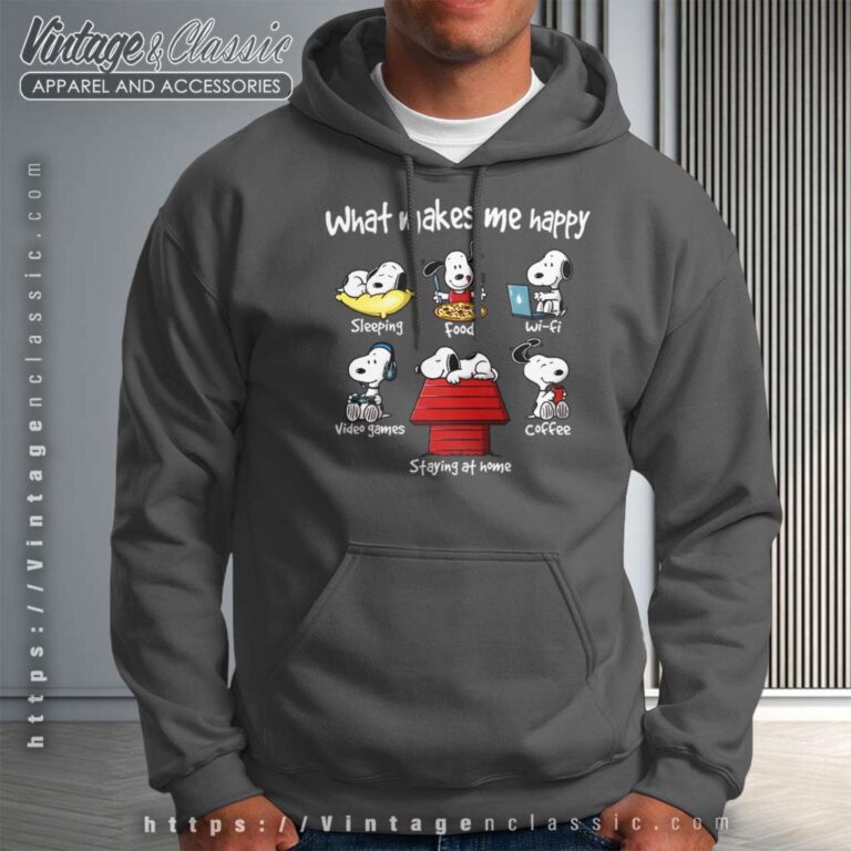 What Makes Me Happy Snoopy Hoodie What Makes Me Happy Snoopy Hoodie