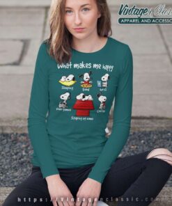 What Makes Me Happy Snoopy Shirt 4 What Makes Me Happy Snoopy Long Sleeve Tee