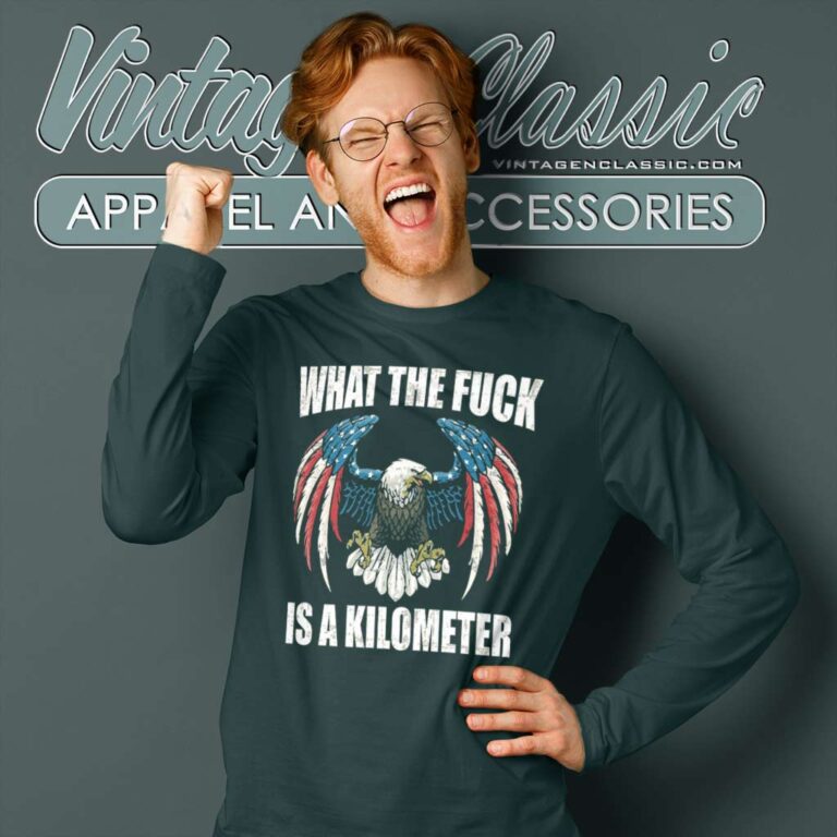 What The Fuck Is A Kilometer Eagle Long Sleeve Tee What The Fuck Is A Kilometer Eagle Long Sleeve Tee