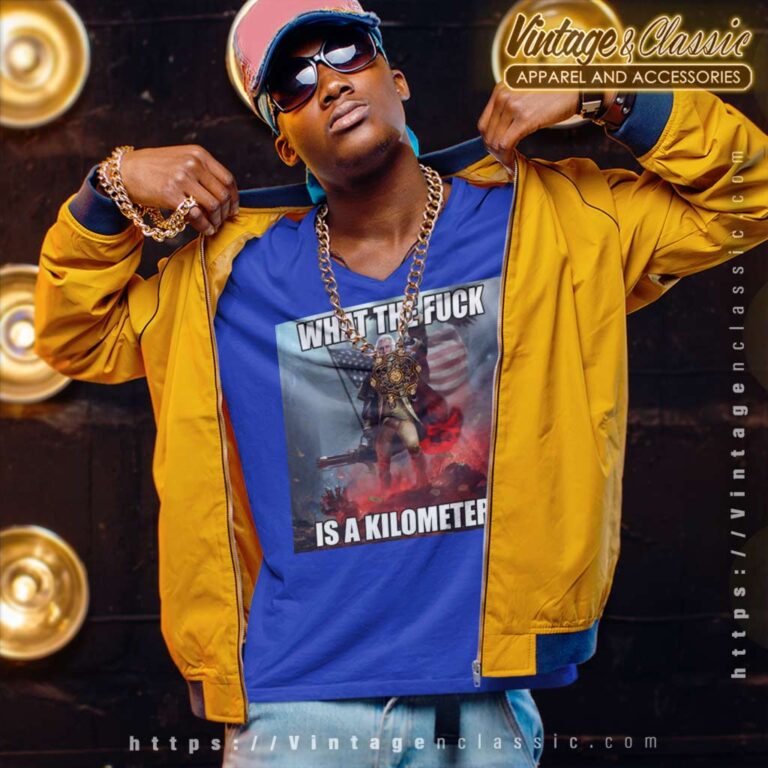 What The Fuck Is A Kilometer Meme V Neck TShirt What The Fuck Is A Kilometer Meme V Neck TShirt