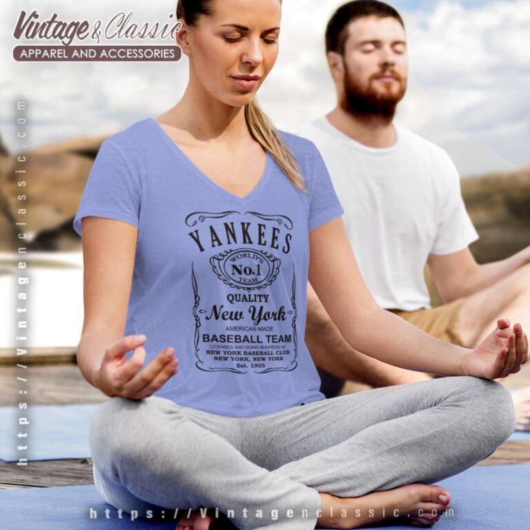 Whiskey New York Yankees Graphic V Neck TShirt Whiskey New York Yankees Graphic V Neck TShirt