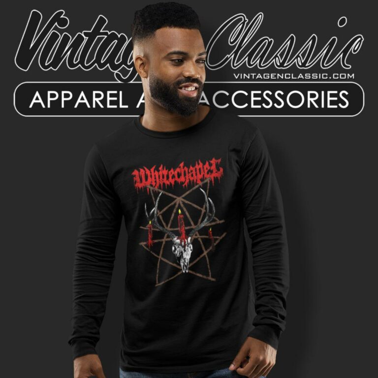 Whitechapel Pentagram Candle Long Sleeve Tee Whitechapel Pentagram Candle Long Sleeve Tee