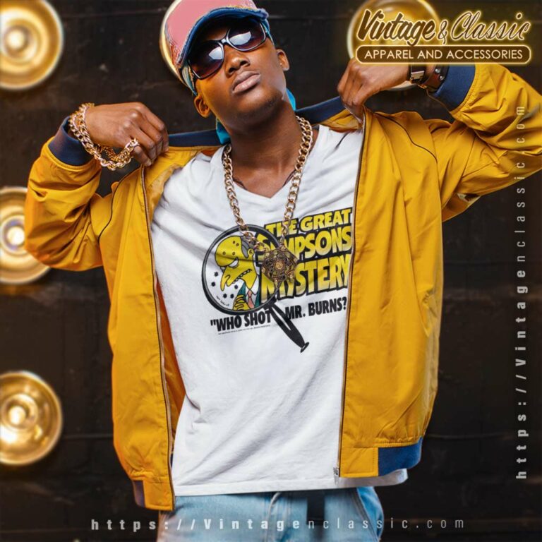 Who Shot Mr Burns The Great Simpsons Mystery V Neck TShirt Who Shot Mr Burns The Great Simpsons Mystery V Neck TShirt