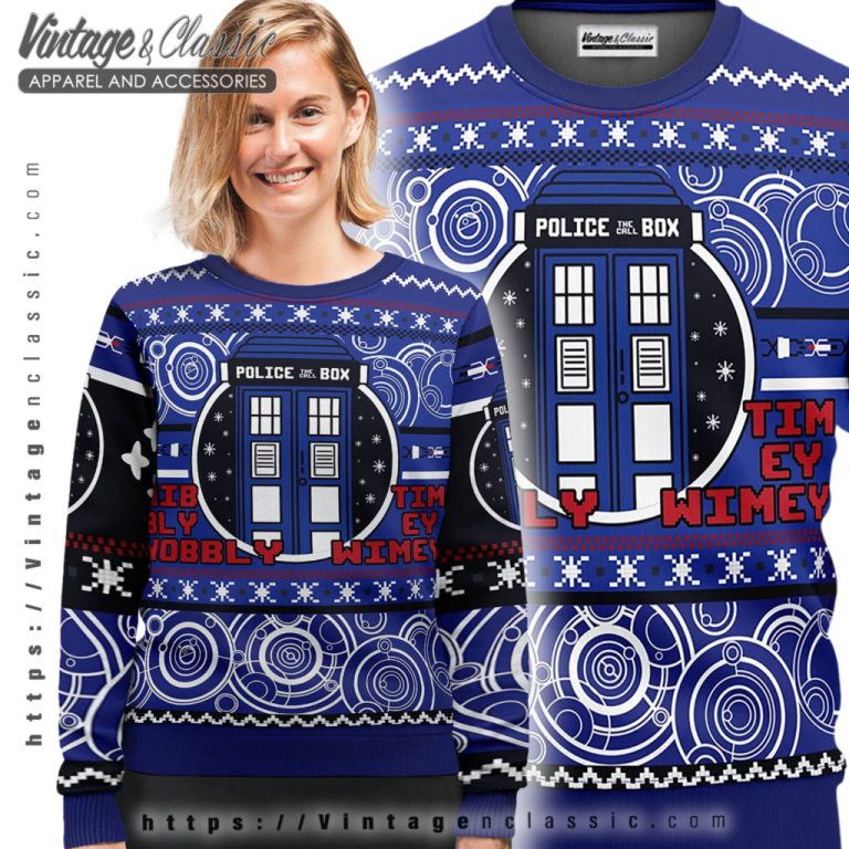 Wibbly Wobbly Doctor Who Ugly Christmas Sweater Ugly Sweater shirt Wibbly Wobbly Doctor Who Ugly Christmas Sweater Ugly Sweater shirt