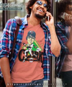 Will Clark San Francisco Giants Caricature V Neck TShirt