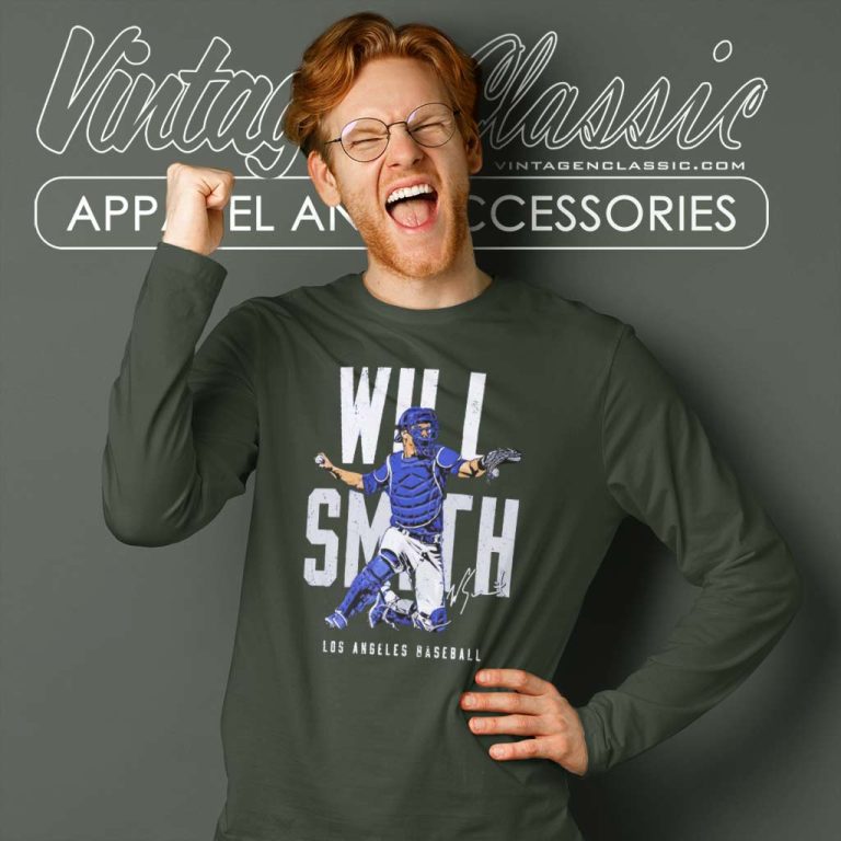 Will Smith Los Angeles Dodgers Signature Long Sleeve Tee Will Smith Los Angeles Dodgers Signature Long Sleeve Tee