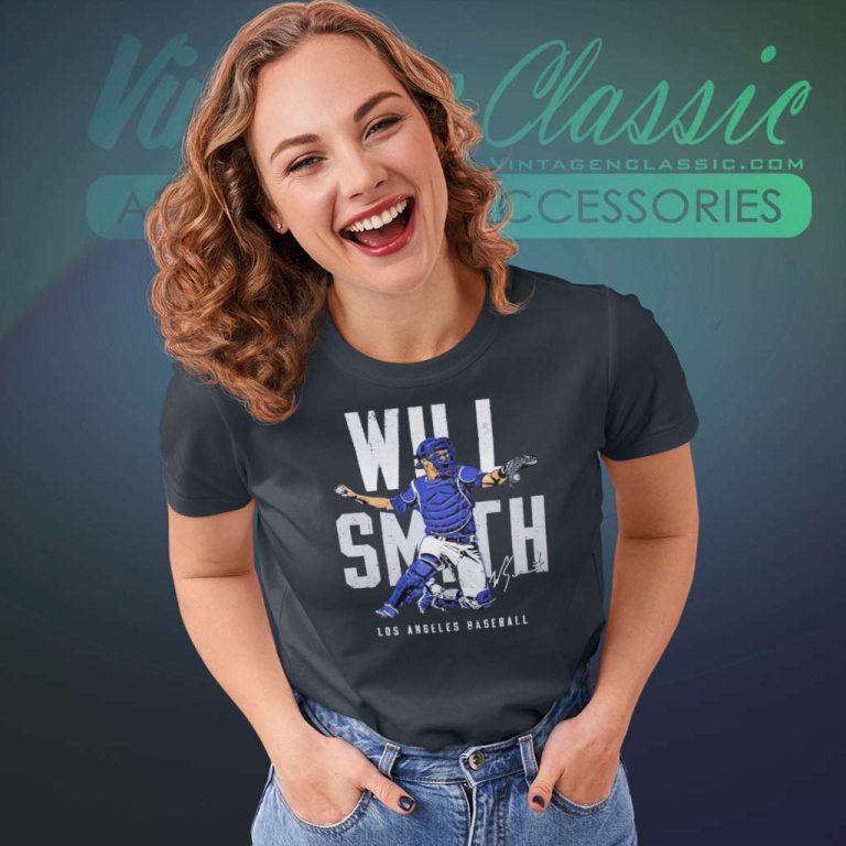 Will Smith Los Angeles Dodgers Signature Women TShirt Will Smith Los Angeles Dodgers Signature Women TShirt