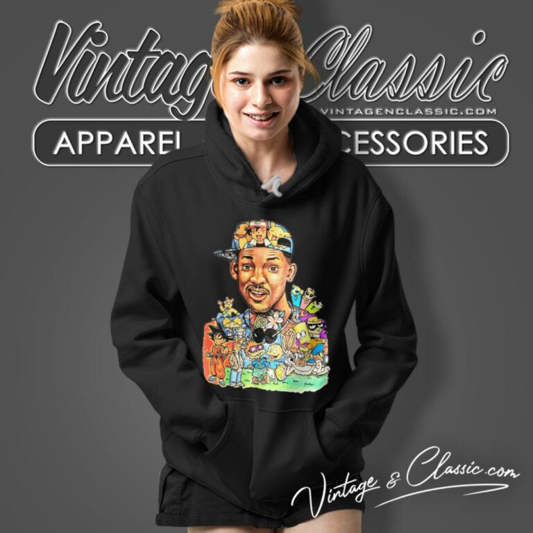 Will Smith Shirt Mashup Cartoon Characters Hoodie Will Smith Shirt Mashup Cartoon Characters Hoodie