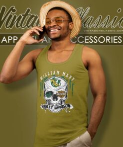 William Mary Harley Davidson Skull Tank Top Racerback