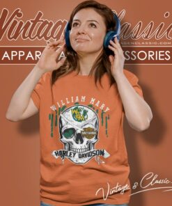 William Mary Harley Davidson Skull Women T Shirt
