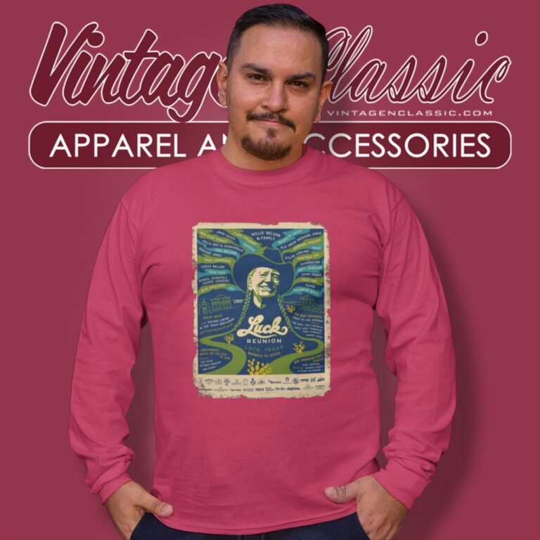 Willie Nelson Shirt Family In Luck Texas At The Luck Reunion March 14 2024 Long Sleeve Tee Willie Nelson Shirt Family In Luck Texas At The Luck Reunion March 14 2024 Long Sleeve Tee