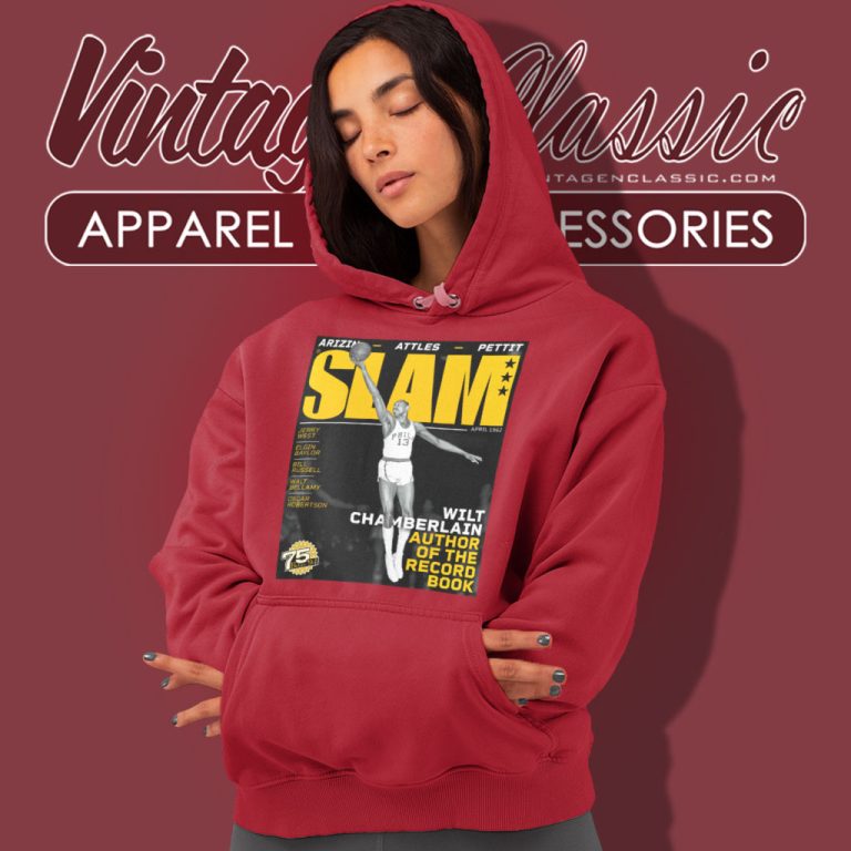 Wilt Chamberlain Philadelphia 76ers Nba Slam Cover Hoodie Wilt Chamberlain Philadelphia 76ers Nba Slam Cover Hoodie