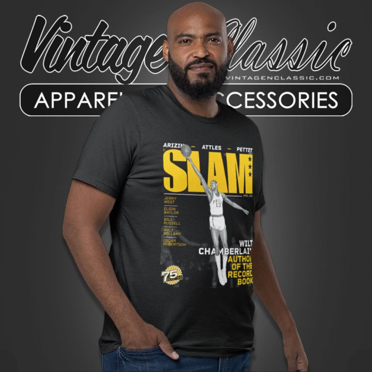 Wilt Chamberlain Philadelphia 76ers Nba Slam Cover T Shirt Wilt Chamberlain Philadelphia 76ers Nba Slam Cover T Shirt