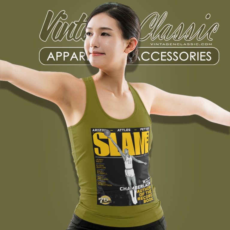 Wilt Chamberlain Philadelphia 76ers Nba Slam Cover Tank Top Racerback Wilt Chamberlain Philadelphia 76ers Nba Slam Cover Tank Top Racerback