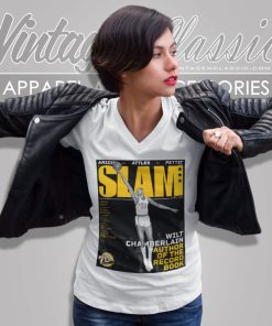 Wilt Chamberlain Philadelphia 76ers Nba Slam Cover V Neck TShirt