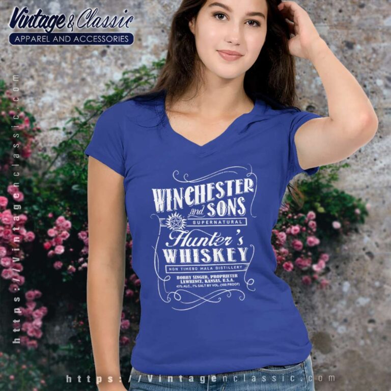 Winchester And Sons Whiskey V Neck TShirt Winchester And Sons Whiskey V Neck TShirt