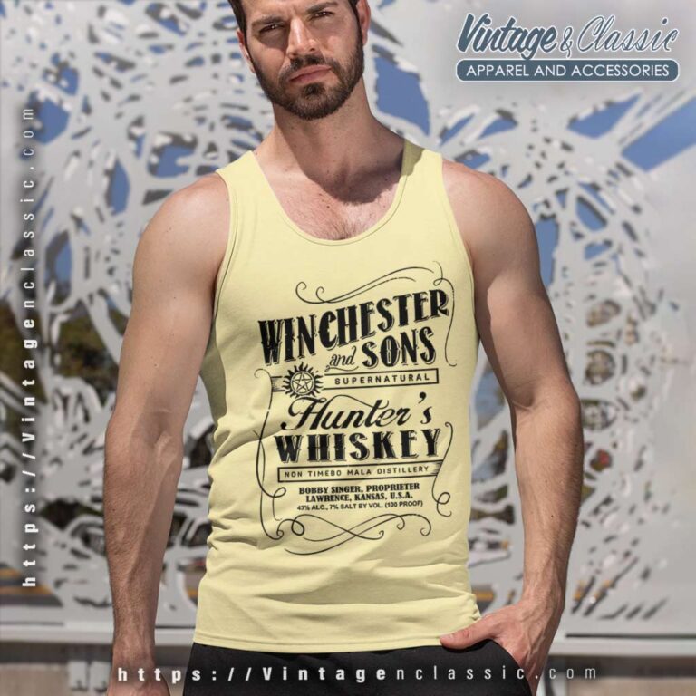 Winchester Hunters Whiskey Tank Top Racerback Winchester Hunters Whiskey Tank Top Racerback