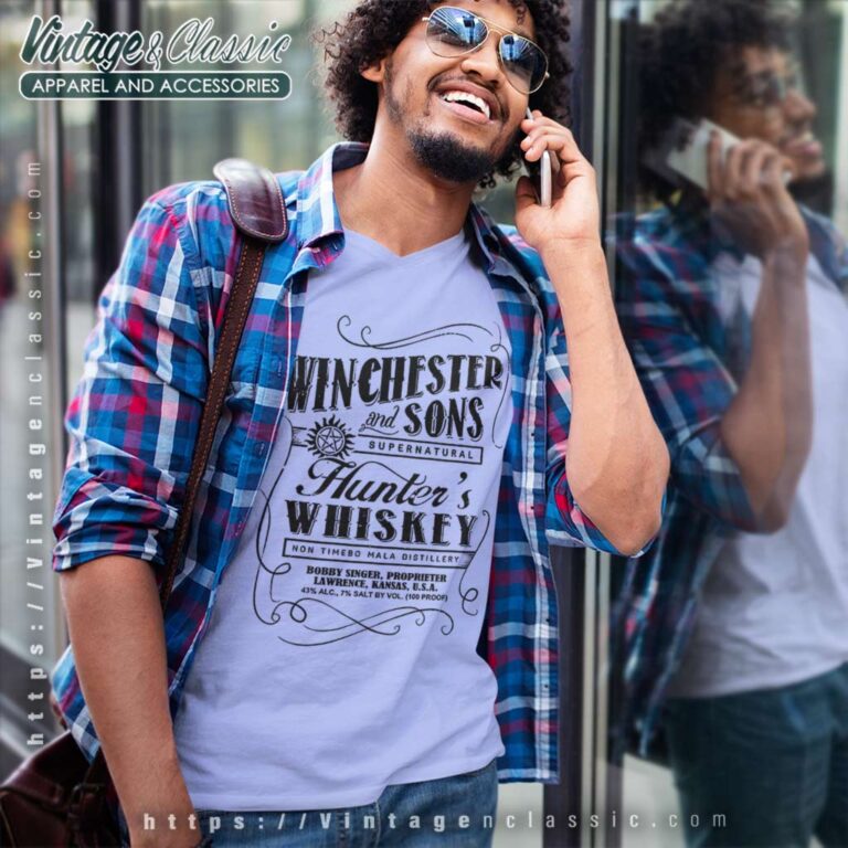 Winchester Hunters Whiskey V Neck TShirt Winchester Hunters Whiskey V Neck TShirt