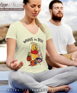 Winnie And Piglet Halloween Shirt V Neck TShirt