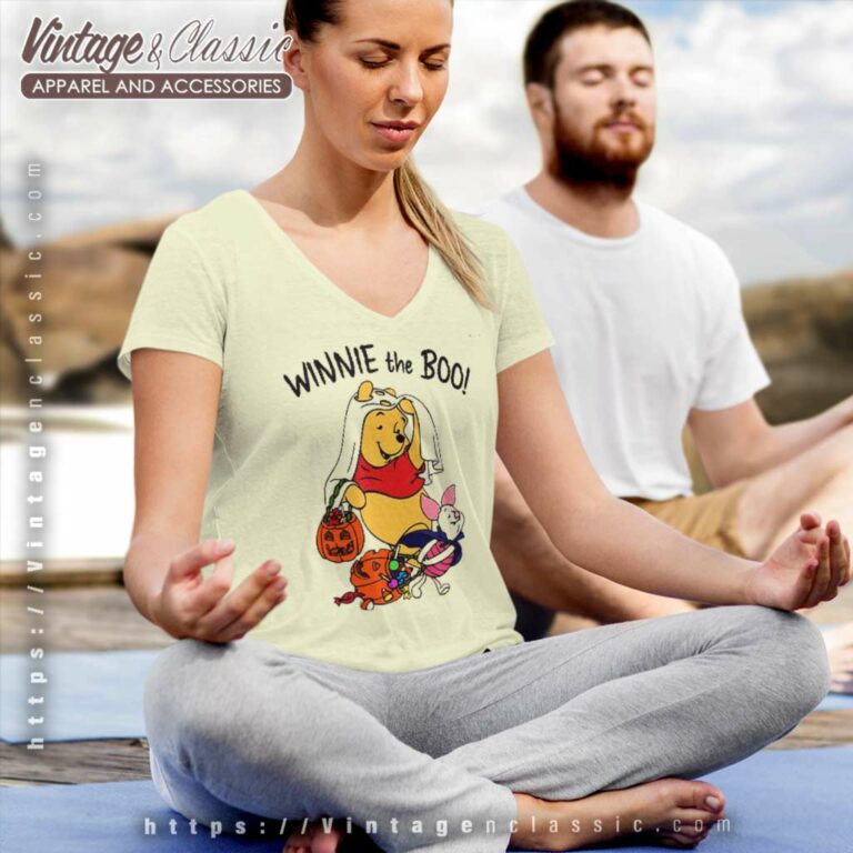 Winnie And Piglet Halloween Shirt V Neck TShirt Winnie And Piglet Halloween Shirt V Neck TShirt