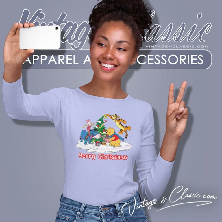 Winnie The Pooh And Friends Merry Christmas Long Sleeve Tee Winnie The Pooh And Friends Merry Christmas Long Sleeve Tee