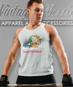 Winnie The Pooh And Friends Merry Christmas Tank Top Racerback
