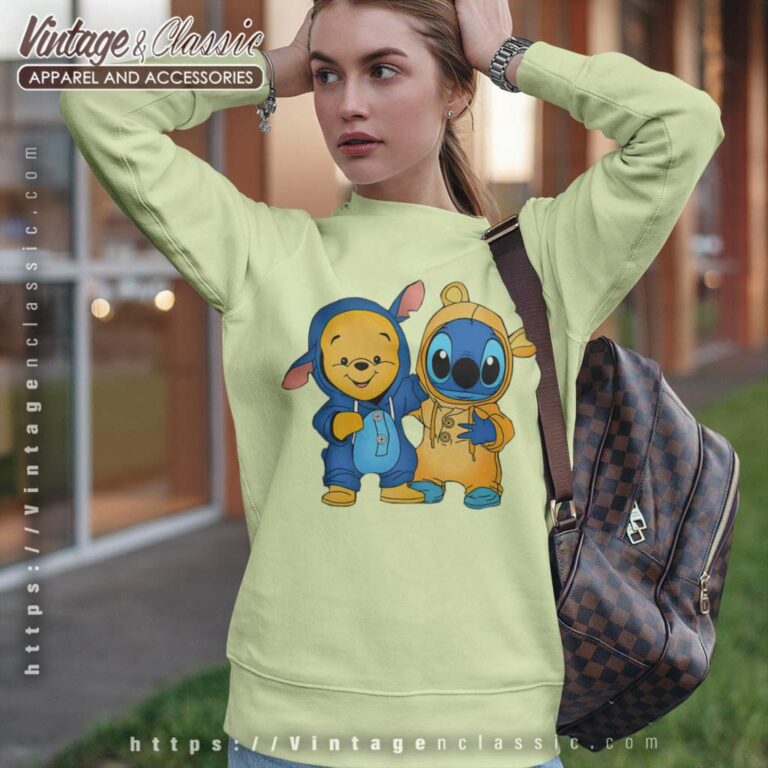 Winnie The Pooh And Stitch Best Friends Sweatshirt Winnie The Pooh And Stitch Best Friends Sweatshirt