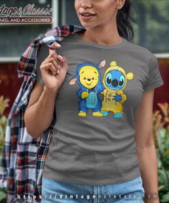 Winnie The Pooh And Stitch Best Friends Women TShirt